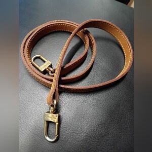 Long Louis Vuitton Authentic Leather Shoulder Strap Crossbody